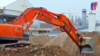 HITACHI ZX350LCN-5 Excavator / Bagger, Backnang, Germany,  09.02.2018.