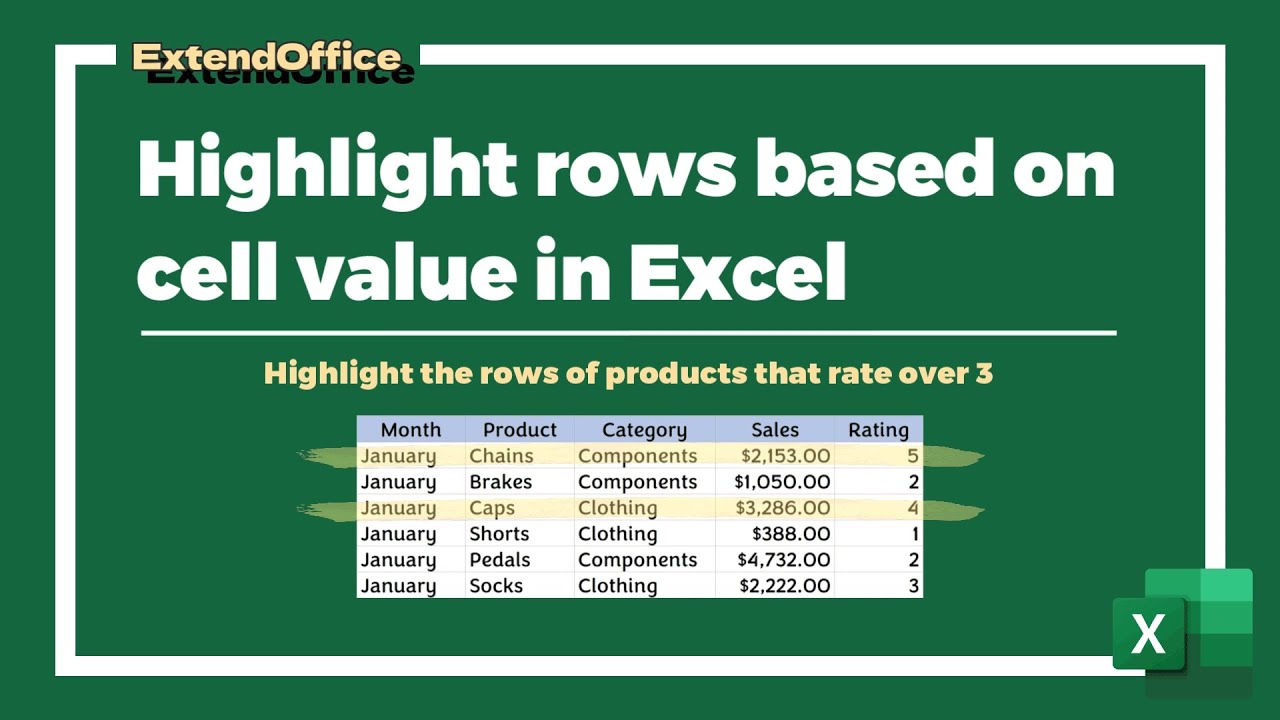 How To Highlight Rows Based On Cell Value In Excel - YouTube