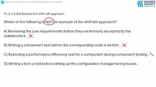 ISTQB Foundation: Explain the shift left approach