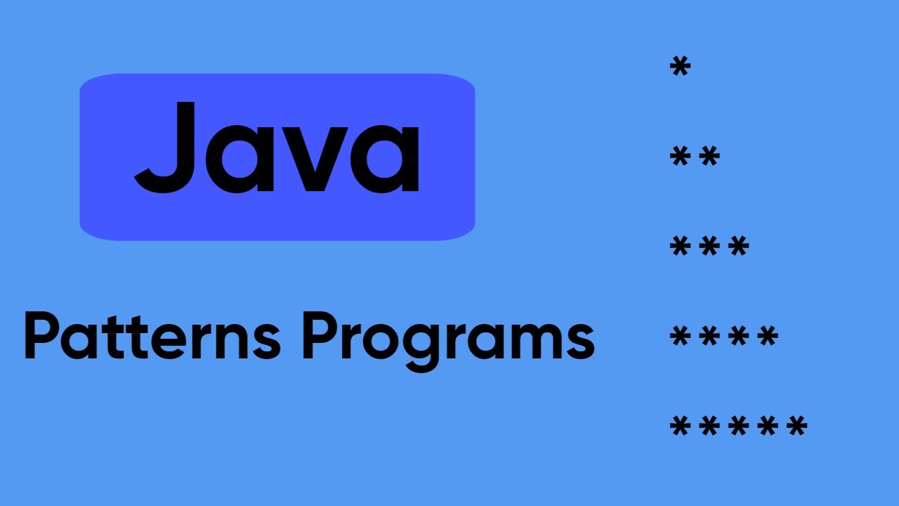 Star Pattern Programs In Java - YouTube