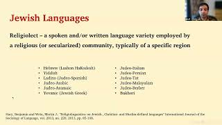 Judeo-Baghdadi Arabic as a Jewish Language