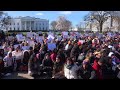 US students protest gun violence outside White House