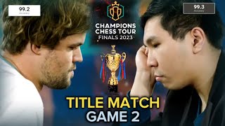 TITLE MATCH: Magnus Carlsen vs. Wesley So || CHAMPION CHESS TOUR FINALS 2023 || GAME 2