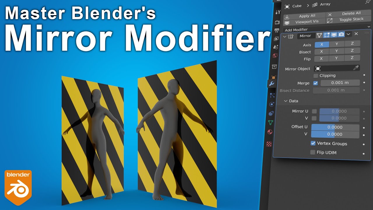 How To Use Blender's Mirror Modifier - YouTube