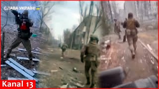 Close-range street battle between Georgian fighters and Russians in central Bakhmut