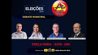 ELEIÇÕES 2024: DEBATE ENTRE OS CANDIDATOS A PREFEITO DE S. JOSÉ DO VALE DO R PRETO 01/10/24.