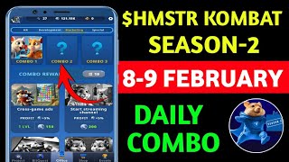 HAMSTER KOMBAT TODAY DAILY COMBO | HAMSTER KOMBAT SEASON-2 TODAY 8-9 FEBRUARY DAILY COMBO