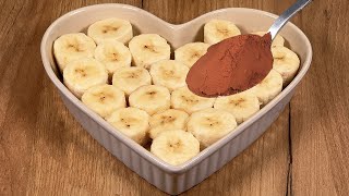 The FAMOUS banana dessert that drives the whole world crazy! Without baking and in 10 minutes!