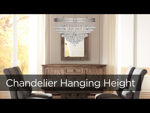 How far down should a foyer light hang?