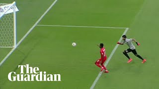 Qatari goalkeeper's howler leads to goal after just 10 seconds