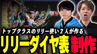 【SF6切り抜き】リリー使い2人が作るリリーダイヤ表【ひびき/小路KOG】