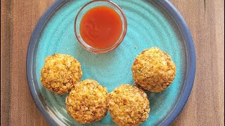 Potato Crispy Cheese balls with coating of Oats | Must try recipe | Snacks #partystarter #youtube