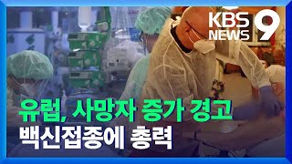 “내년 3월까지 유럽서 70만 명 추가 사망”…백신접종 총력 / KBS  2021.11.24.