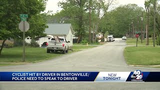 Teen cyclist hit by car in Bentonville, police searching for driver