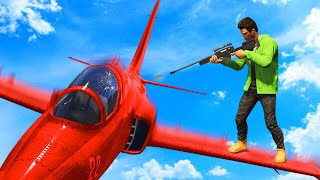 SNIPE THE JETS AT 300MPH! (GTA 5 Funny Moments)
