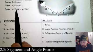 2.5: Segment and Angle Proofs