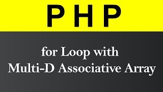 for Loop with Multi D associative Array in PHP (Hindi)