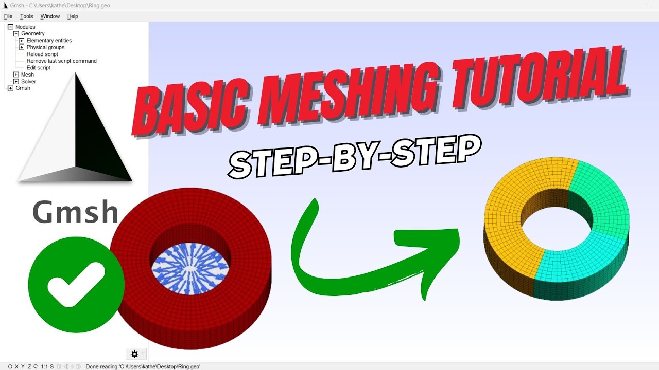 How To Create Geometry And Meshes In Gmsh: Step-by-Step Tutorial #Gmsh ...