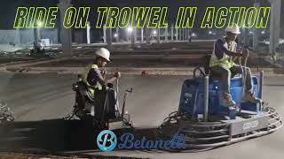 Betonelli Ride-On Power Trowels In Action