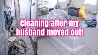 CLEANING AFTER MY HUSBAND MOVED OUT | COMPLETE DISASTER CLEANING | CLEAN WITH ME 2023
