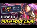 HOW TO PUSH YOUR LEAD WITH KATARINA IN LOW ELO | Katarina Commentary and Guide