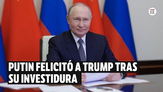 Putin felicitó a Trump y dijo que está \