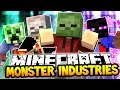 VIKKLAN VS POOFLESS! | MONSTER INDUSTRIES w/Preston, Vikkstar & Woofless (Minecraft Minigame)