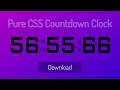 Pure CSS3 Countdown Clock | CSS-Only Digital Numbers