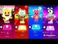 Pinkfong vs Baby Shark vs Om Nom vs Bluey Bingo - Tiles Hop EDM Rush Coffin Dance