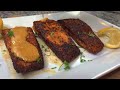 🔥 blackened salmon w creamy creole cajun sauce absolutely the best way to make salmon