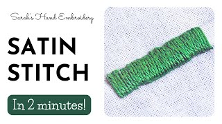 How to do Satin Stitch