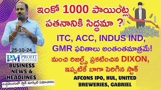 ఇంకో 1000 పాయింట్ల పతనానికి సిద్ధమా? ITC,ACC,Indus,GMR నీరసం| Dixon,Radico,Coromondel మంచి ఫలితాలు