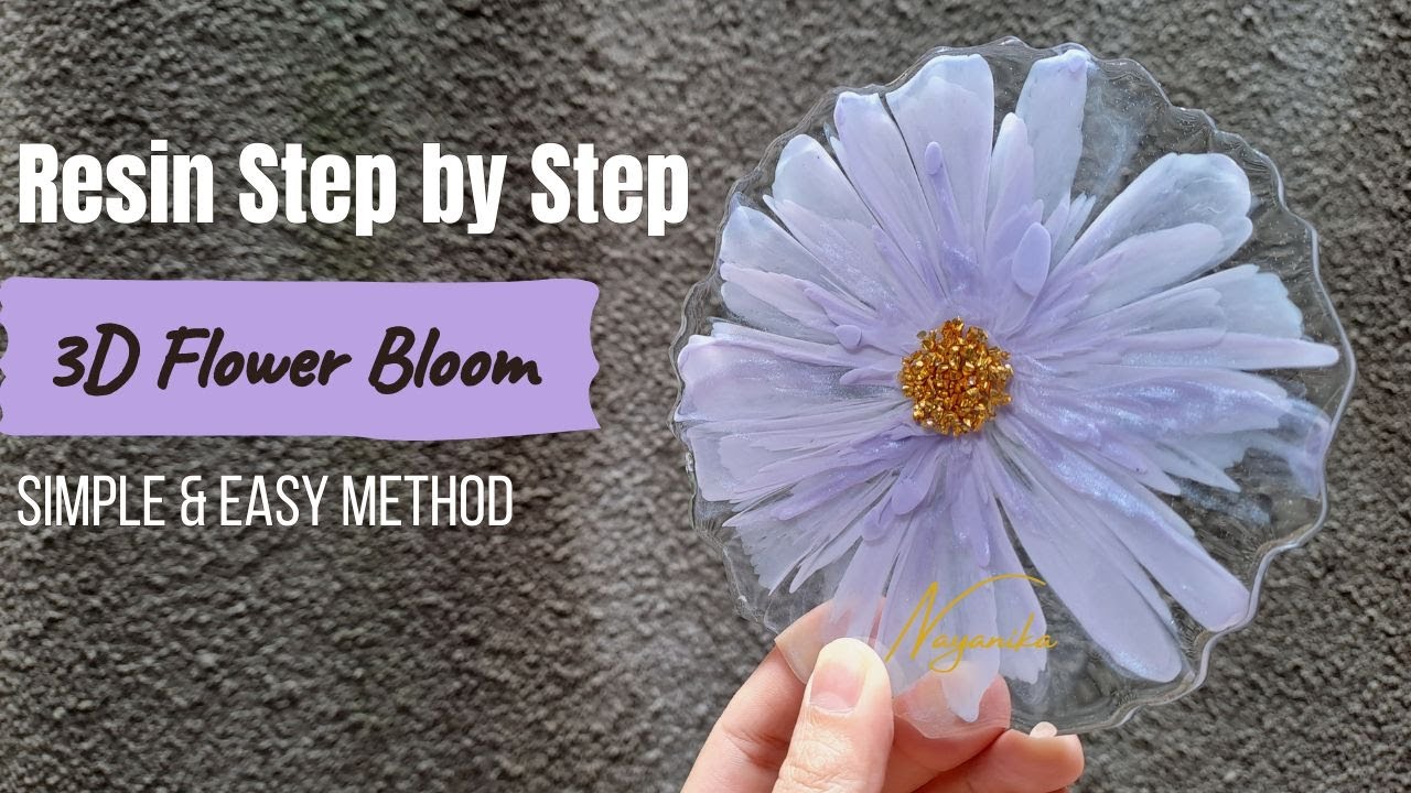 Resin Bloom Step By Step Pastel Purple 3d Flower Bloom Youtube