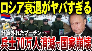 【ゆっくり解説】ロシアの衰退がヤバすぎる…！全ての計算外れ兵器・兵士消滅で国家崩壊。