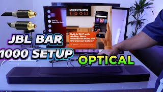 How To Connect JBL Bar 1000 7.1.4ch Soundbar To TV With Optical Cable