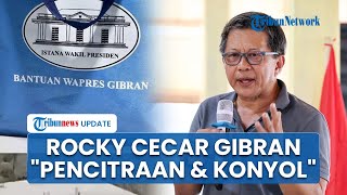 Sindiran Pedas Rocky Gerung soal Bantuan Sembako Tulisan 'Wapres Gibran