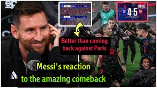 Lionel Messi's comment after Barcelona's amazing 5-4 comeback win over Benfica