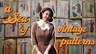 My vintage pattern collection and Make an autumn dress!