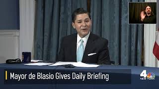LIVE: NYC Mayor De Blasio Daily Briefing