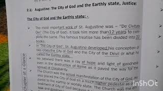 AUGUSTINE: the city of God and the earthly state explained in Hindi by abrol.
