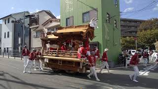 鴫野中之町地車 お祝い曳行