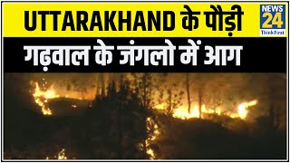 Uttarakhand के पौड़ी गढ़वाल के जंगलो में आग, 5 से 6 हेक्टेअर जंगल आग में जलकर  हुआ खाक |News24