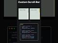 How to create Scroll bar using CSS