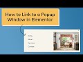 How to Link to a Popup Window in Elementor