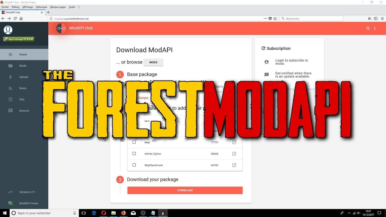 The Forest Comment Installer Modapi Tuto Fr Youtube