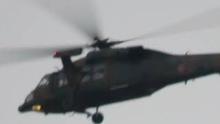 陸上自衛隊多用途ヘリコプターUH-60JAブラックホーク超低空飛行で家のすぐ前を通過2025年2月3日（月）【24日ぶり】【愛知県警航空隊に協力？】