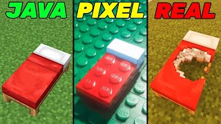 Minecraft java vs pixel vs real compilation