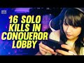 16 Solo Kills In Conqueror Lobby | Most Intense Fights | Play Like Incognito