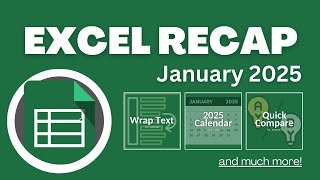 Excel Recap January 2025‼️ #excel