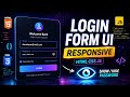 Create a Responsive Login Form 🔥 Floating Labels + Show/Hide Password | HTML CSS JS